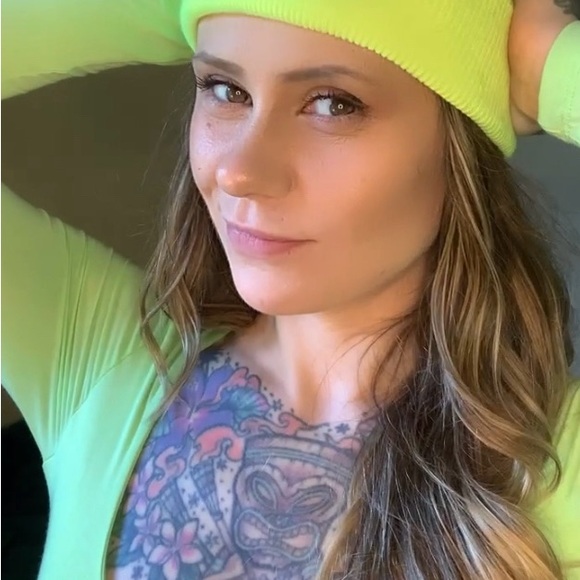 JLUXLABEL | Y2K Lime green scoop neck bodysuit - Picture 2 of 5